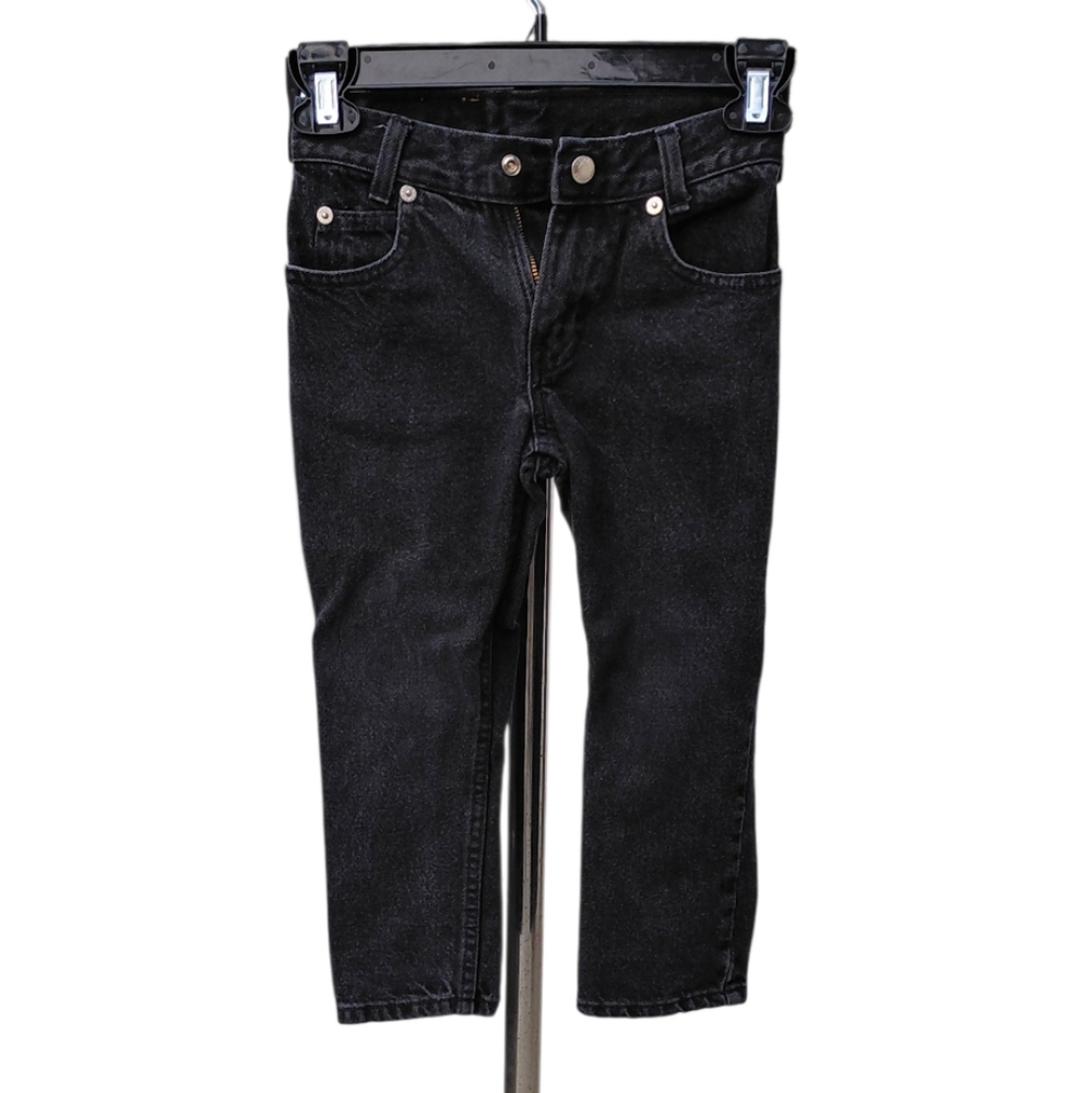 7094..Kids High Sierra Black Straight Leg  Jeans Size 4
